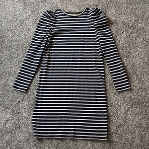 Boden Navy and White Striped Long-Sleeve Dress size 2, excellent condition